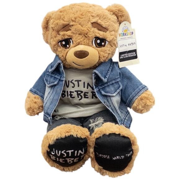 Justin Bieber Build A Bear Limited Edition Purpose World Tour Jacket Exclusive - Picture 1 of 6